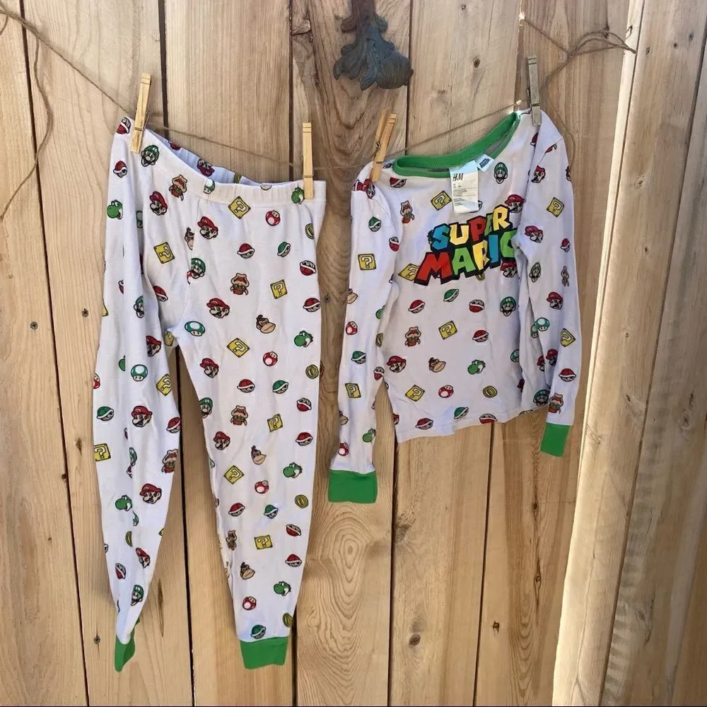H&M Super Mario pajama set size 7